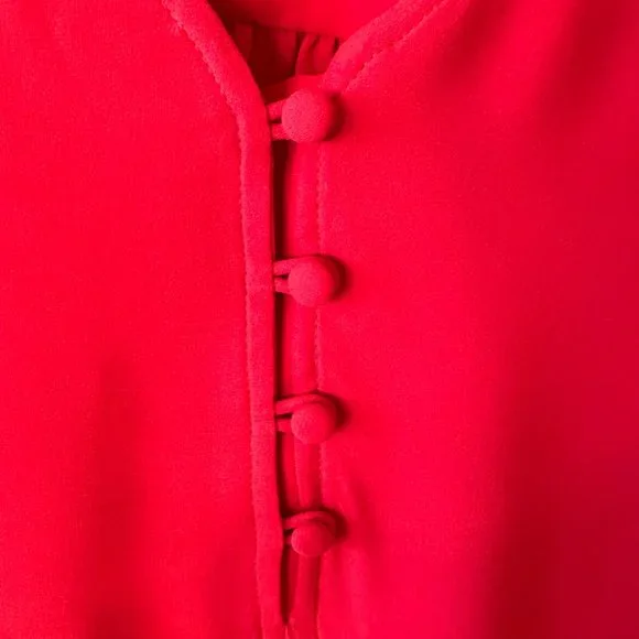 Loft Petite Red  Work Blouse - Picture 3 of 7